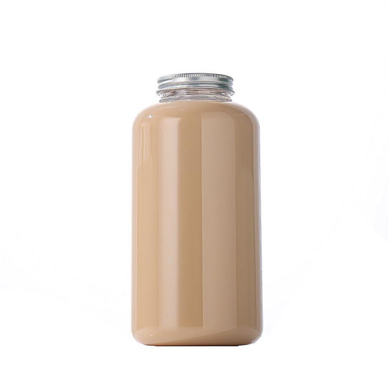 1000毫升大容量奶茶杯一次性带盖PET塑料瓶外卖饮品杯网红胖胖杯