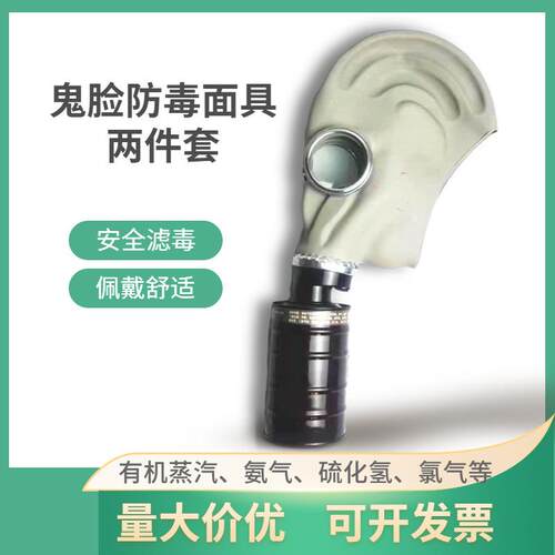 消防面具液氨冷库粮食熏蒸一氧化碳面罩防毒面具全防护专用