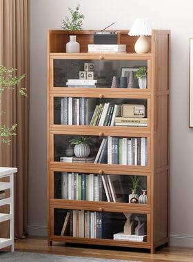 书架OGQ防简尘落地置物家架用儿童带门学收纳多层易客厅储生物架