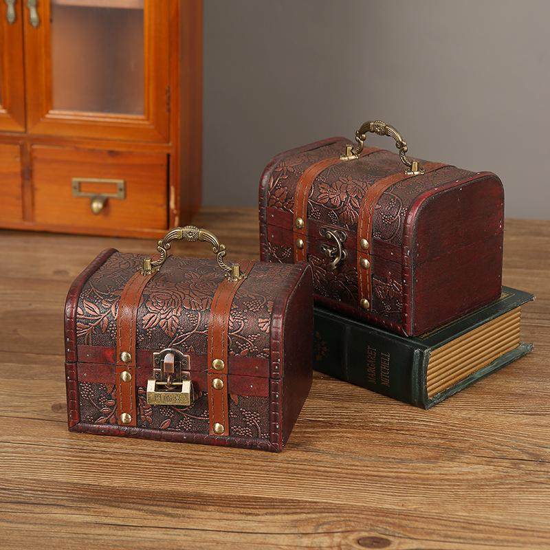 复古木盒木盒海盗藏宝木盒包装