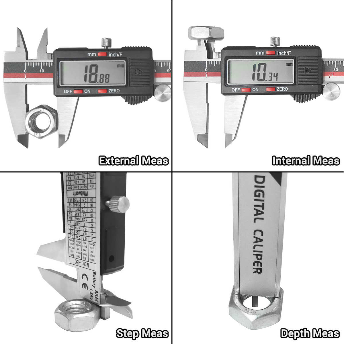电子游标卡尺0-150mm不锈钢数显卡尺电商多种包装