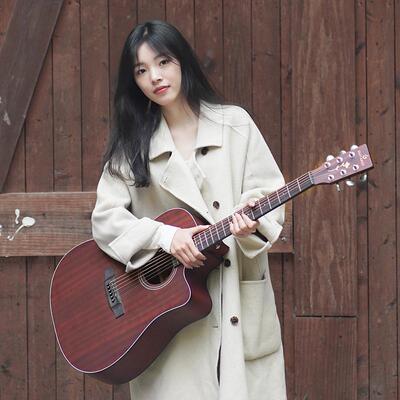 guitarist面单吉他民谣吉他41寸缺角初学者男女学生练习