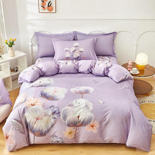 高档北欧加风裸套睡全棉四件纯棉床单被套双人大2.2m男士 约简床上