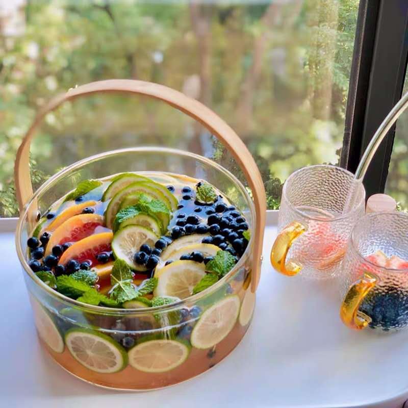 风高玻璃水果颜值茶饮露营果篮