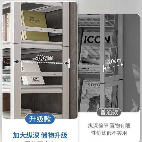 收纳图书馆客厅落地钢制简易物书架置架多层家用书柜儿童架子物储