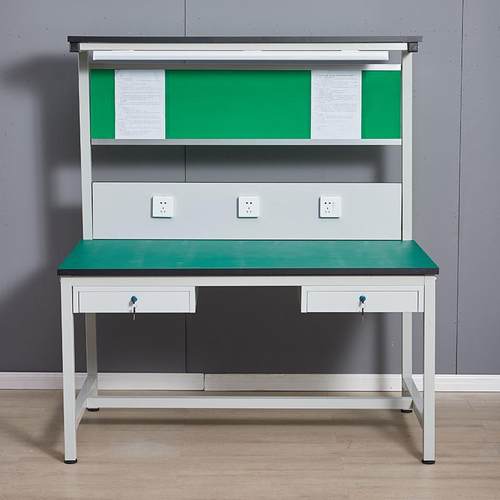 轻型防静电工作台流水线操作桌防静电工作台带灯架操作台