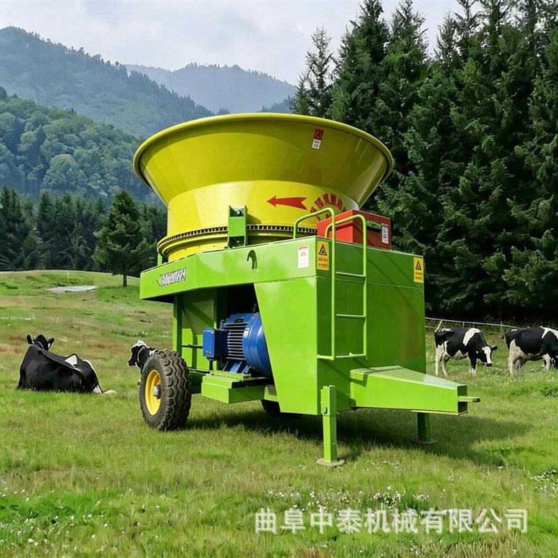 方形中草捆破碎机时产六吨打糠碎草机泰FOD机械大口甘蔗叶旋粉切