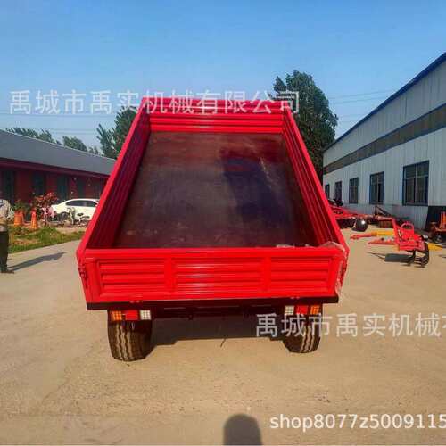 厂家直发液压四轮后翻非自卸拖车7C-4运输拖车