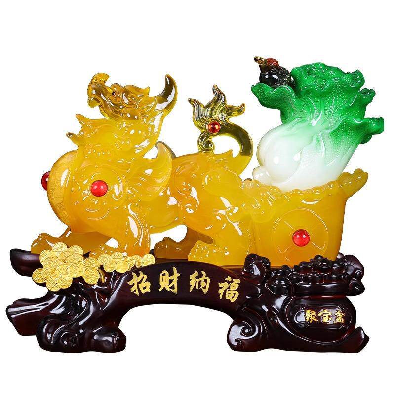 貔貅摆件玉白菜店铺乔迁开业礼物客厅家居装饰品送朋友搬新家招财