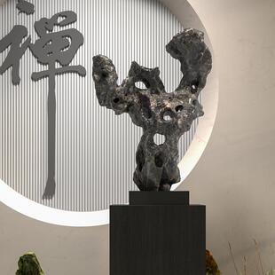 匠十三 酒店大堂装饰摆件新中式太湖石玄关雕塑售楼处落地摆件