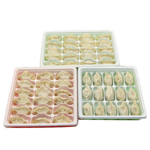 一次性饺子盒外卖专用餐盒商用冻水饺塑料盒子快餐打包盒20格带盖