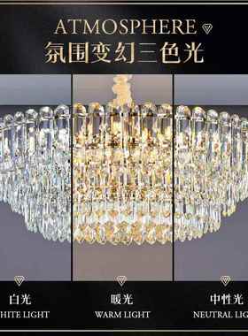 轻l奢水吊灯豪华高档客厅灯灯101现代简约ed餐厅灯晶广东中山具