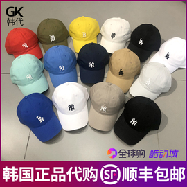 韩国mlb帽子小标软顶ny洋基队棒球帽可调节la男女鸭舌帽CP77
