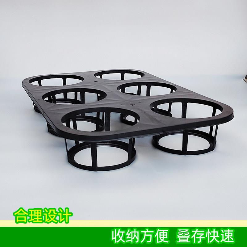 6孔大口径托盘托架加厚双色盆育苗杯托架托盘多肉盆托架育苗穴盘