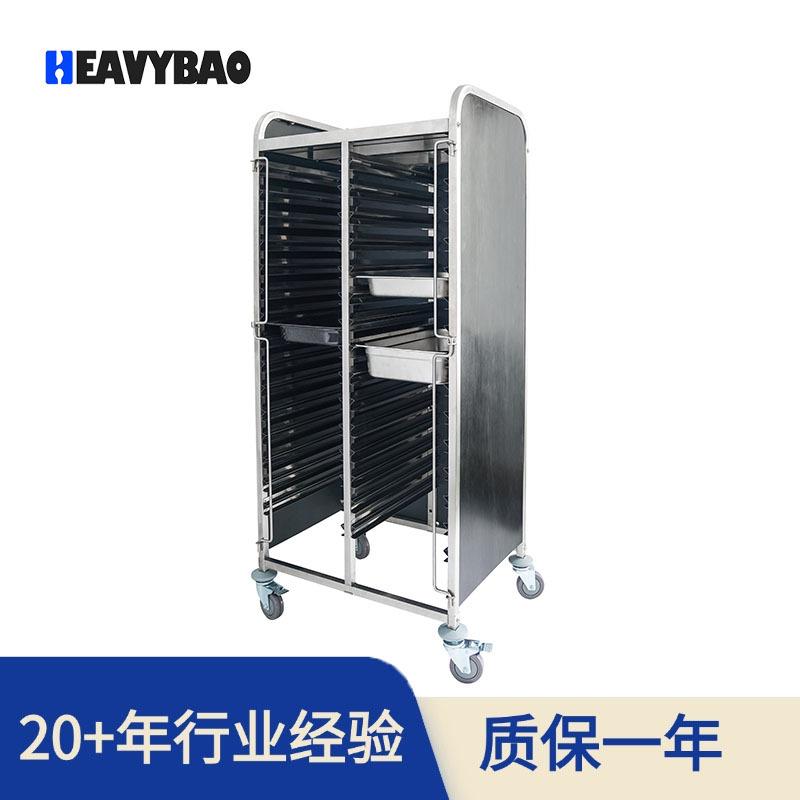 恒丽宝双列15层不锈钢推车烘培手推车餐饮后厨大型面包三面挡板