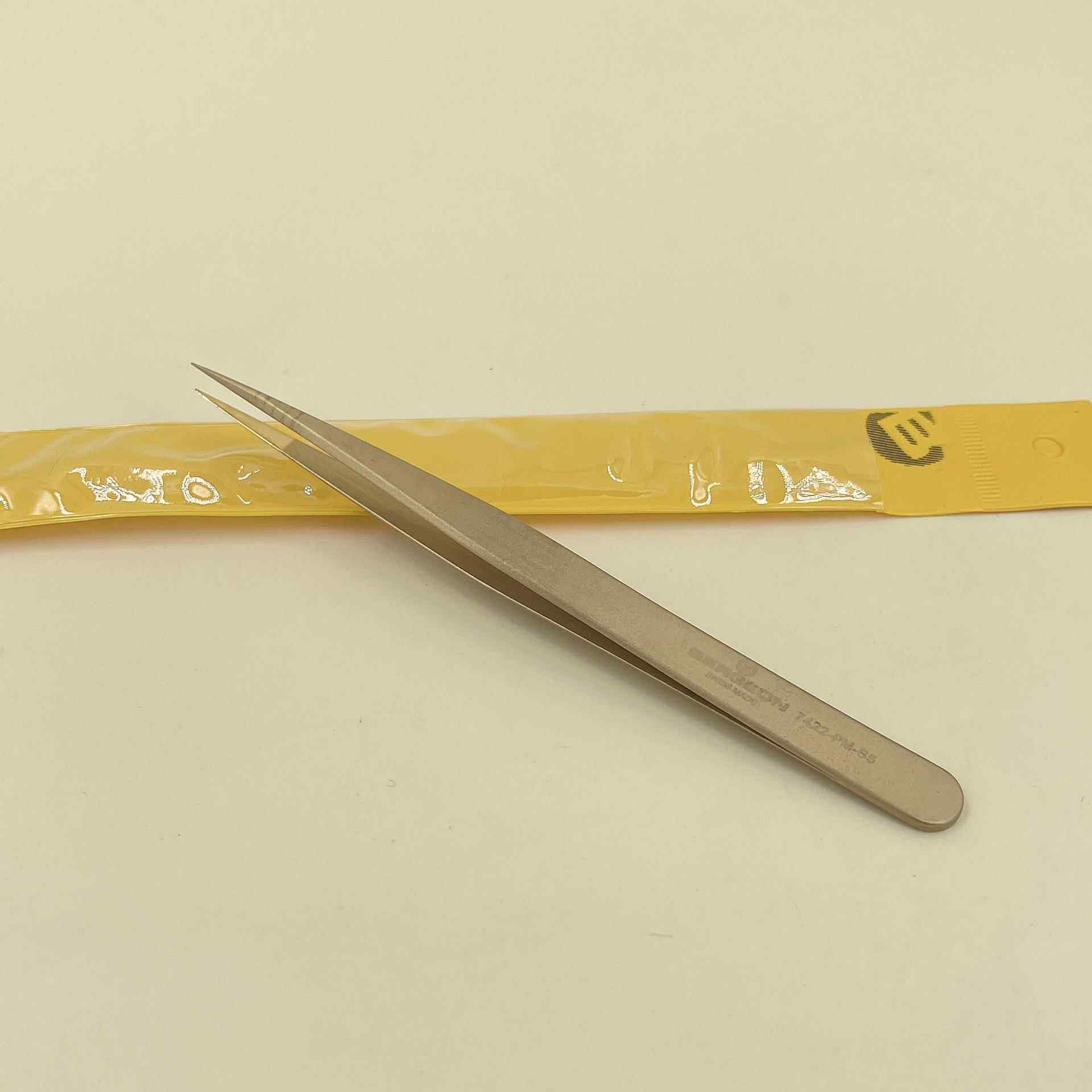 修表工具 瑞士原装 BERGEON 7422-PM-S5镊子 优质防磁铜挟子