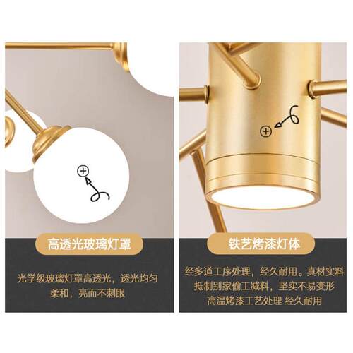 客厅灯北欧吊灯现代简约led大厅灯创意个性餐厅卧室魔豆分子灯具