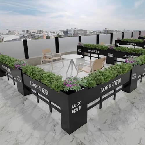 城市道路景观花箱组合镀锌板成品露台花园长方形金属户外庭院围栏