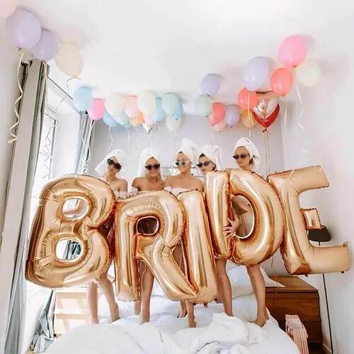32Inch Rose Gold Silver Bride To Be Balloon Wedding Decorati