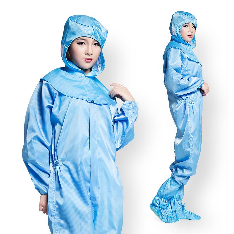 高档防静电服条纹无尘衣体衣工连作服防服车电子间工尘厂喷漆防护