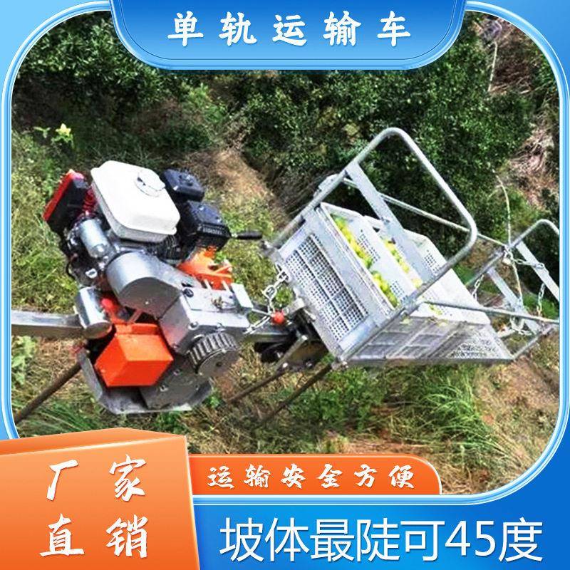 山地轨道运输车爬山车轨汽油大马茶力园农用JA-DG015果道园轨运车