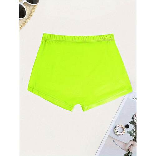 Women Heart Letter Print Waist Biker Shorts Casual Comfy