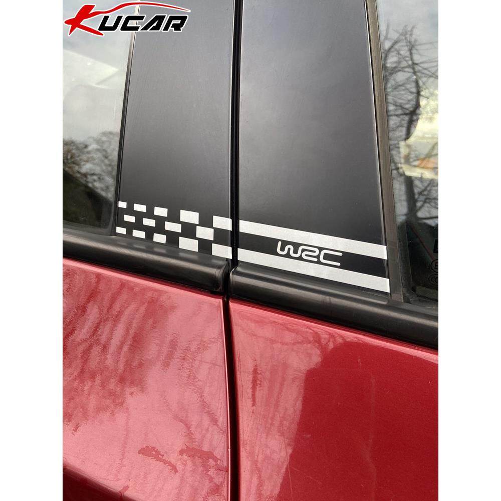 kucar汽车贴纸 个性反光车贴 装饰贴 B柱改装贴-WRC改装B柱车贴