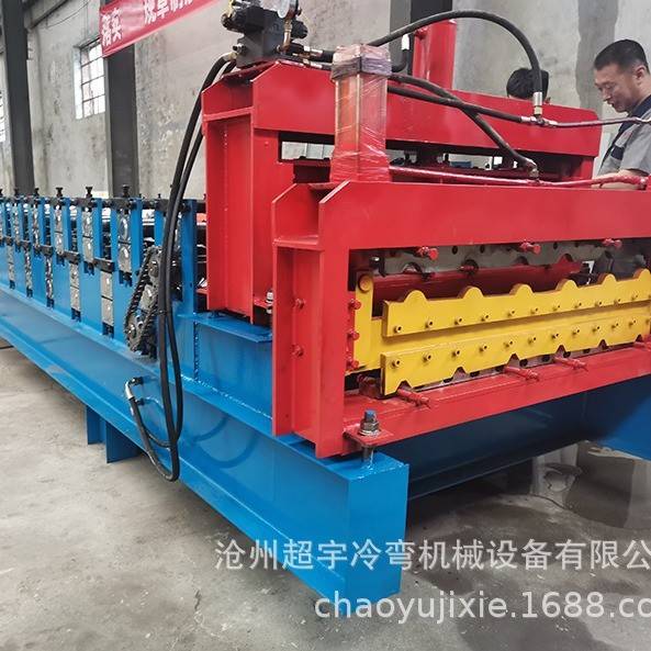 琉璃瓦双层压瓦机全自动铁皮瓦成型设备竹节瓦成型机质量保证