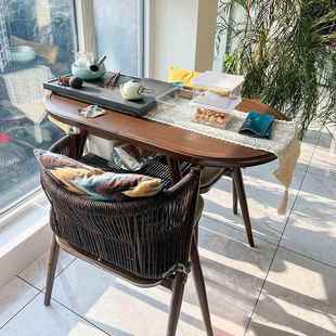 阳台小茶桌椅组合小现代374户型休闲组合简约网红桌一两椅藤椅三
