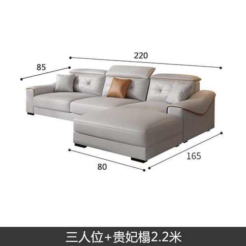 现代简约皮艺猫爪客厅沙发家用新款猫抓皮大小户型可躺皮艺沙发