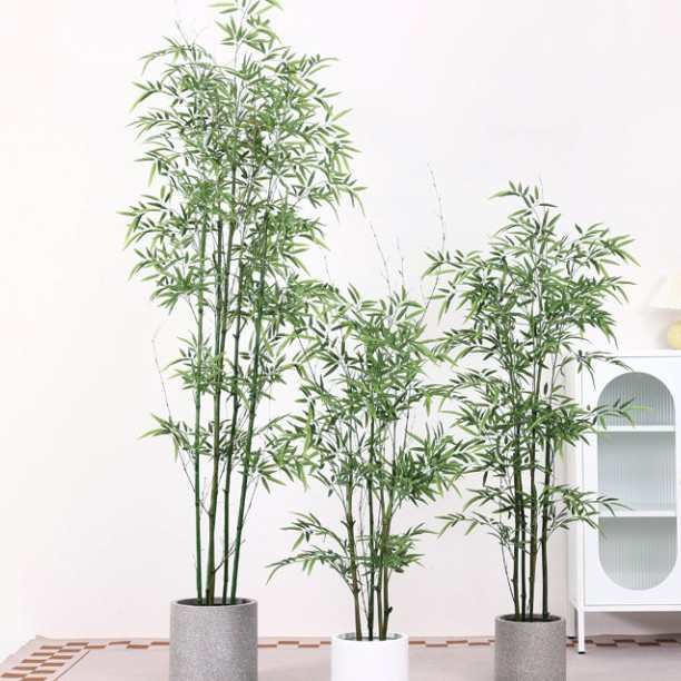 庭院盆栽绿竹室内装饰中式新竹子竹子仿真屏风极风造景简盆景假