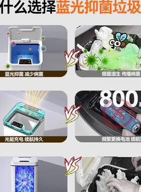 现货智能感应垃款AL100719圾容桶家用025新客厅轻奢全自2动电动大