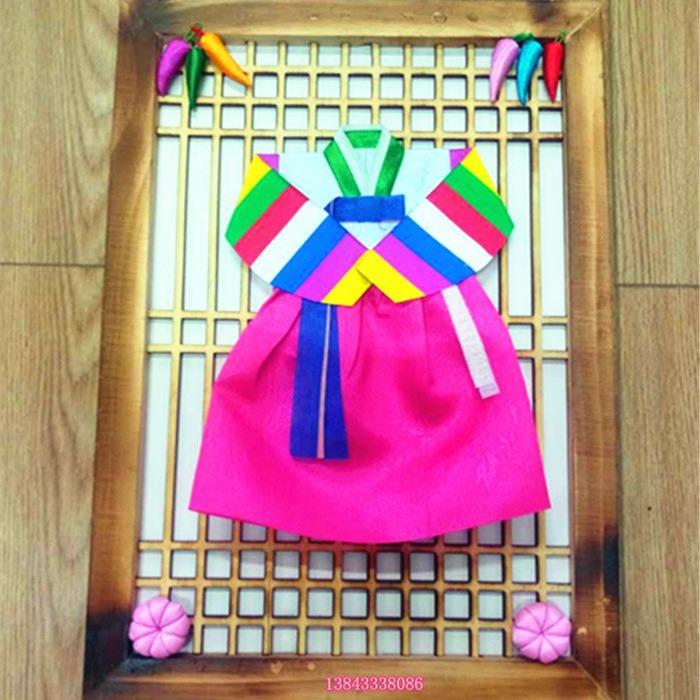 韩式装饰画框韩服木框挂画朝鲜族民俗工艺品旅游纪念品家居壁饰
