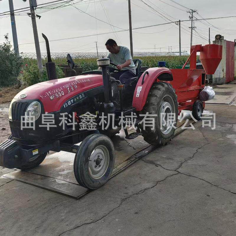 大型花生秧除膜机自动喂料沙克龙粉糠机拖拉机牵引式果子秧揉丝机