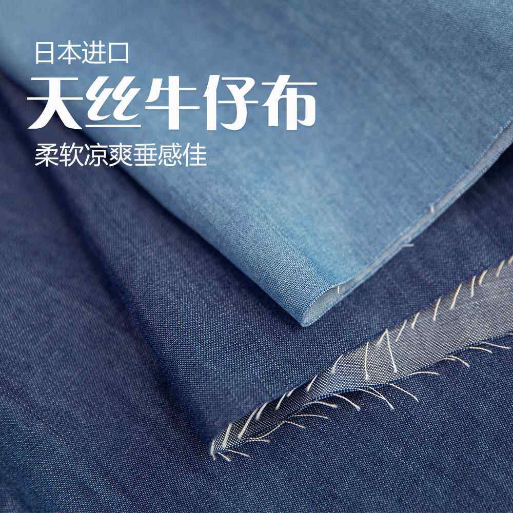 日本进口天丝牛仔布柔软垂坠服装连衣裙裤子衬衣夏日高档布料