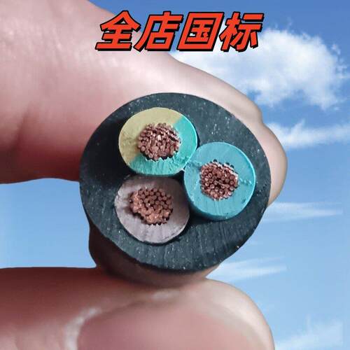 防水电缆水泵电线 线深水井喷泉水下1.5/2.5/4纯铜国标JHS一米起