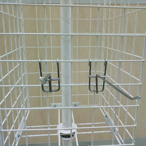 四面旋转挂件架饰品配件商场超市设备饰品店移动网格展示架