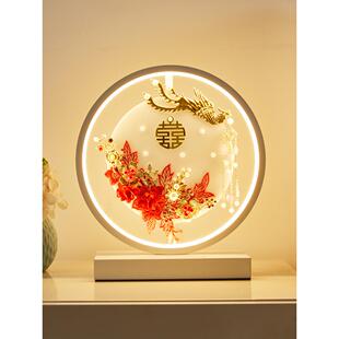 高档结婚台灯婚床头灯嫁新娘陪灯卧室明灯一对送新人新婚房礼物喜