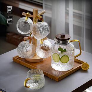 玻璃冷水壶家用客厅耐高温晾凉白开 水壶水杯套装果茶壶防爆冷水