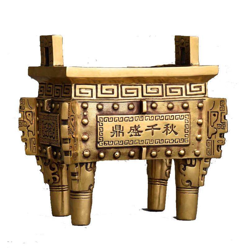 礼品香炉聚宝盆春秋鼎盛铜鼎家居平安摆件仿古黄铜诚信,特色手工艺,其他特色工艺品,淘宝优惠券,粉丝福利购,淘宝优惠卷