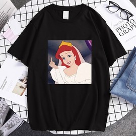 punkprincesstshirt可爱朋克公主印花女士黑色短袖，t恤ins潮