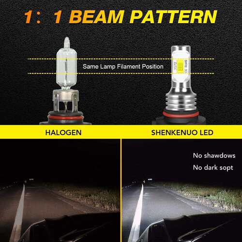 汽车LED车头灯高低光束+雾灯灯泡套件9005+9006+9145雾灯组合套件