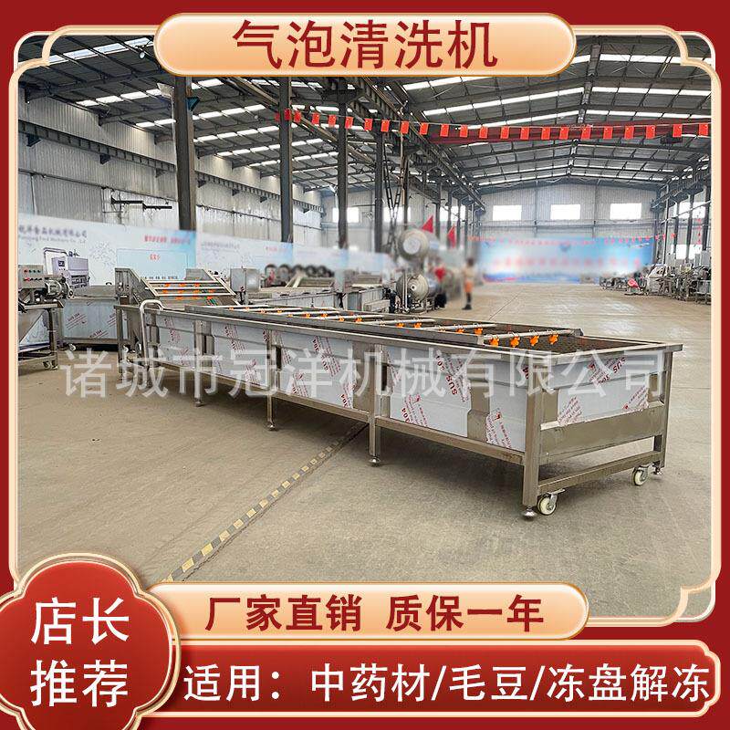 全自动果蔬气泡清洗机商用大型瓜果蔬菜清洗设备涡流净菜加工设备