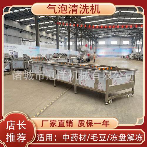 果蔬气泡清洗机超声波清洗去农残臭氧消毒机洗袋机净菜加工流水线