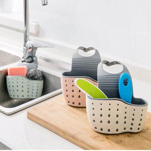 Kitchen Sink Draining Bag and Organizer, Sponge Holder and S