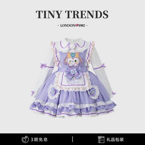 女童星黛露连衣裙夏季迪士尼儿童洛丽塔蓬蓬公主裙小女孩生日礼服