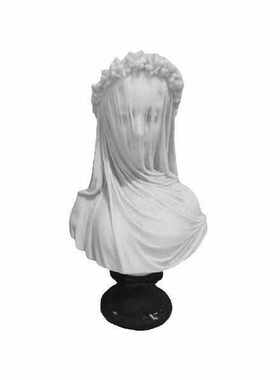 Veiled Lady Bust Statue Crafts Stylish Gothic for Festival