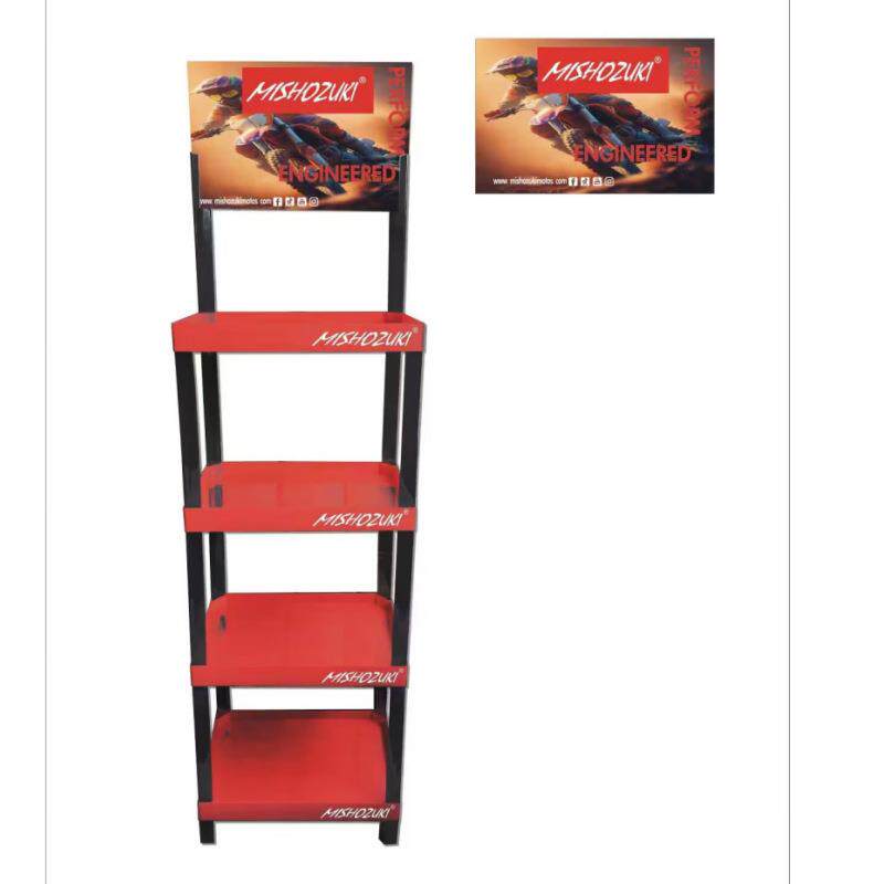 四层层47*47超市食用油杂粮蔬菜牛奶大米酒塑料组合陈列展示架货