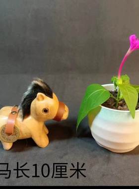 马上有钱木雕纯手工雕刻香樟物木摆件中秋国庆节生日礼物驴木匠