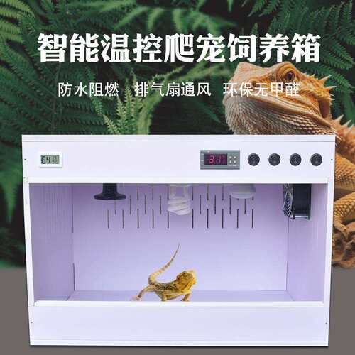 PVC温控饲养箱爬箱鬃狮陆龟守宫刺猬爬宠虫保温箱带排气扇恒温箱